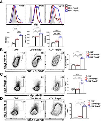 PD-1 and CTLA-4 exert additive control of effector regulatory T cells at homeostasis